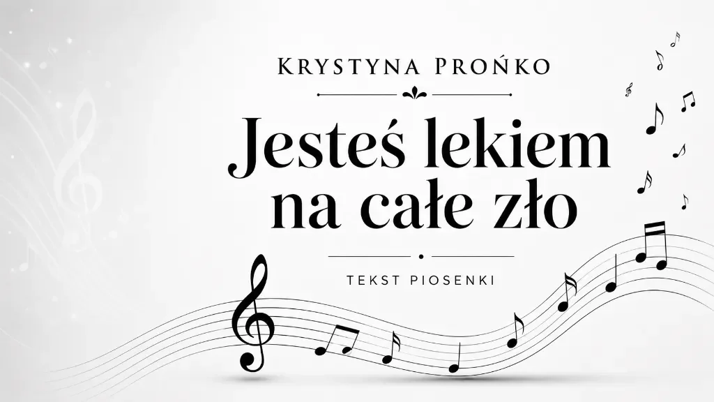 Jesteś lekiem na całe zło tekst piosenki