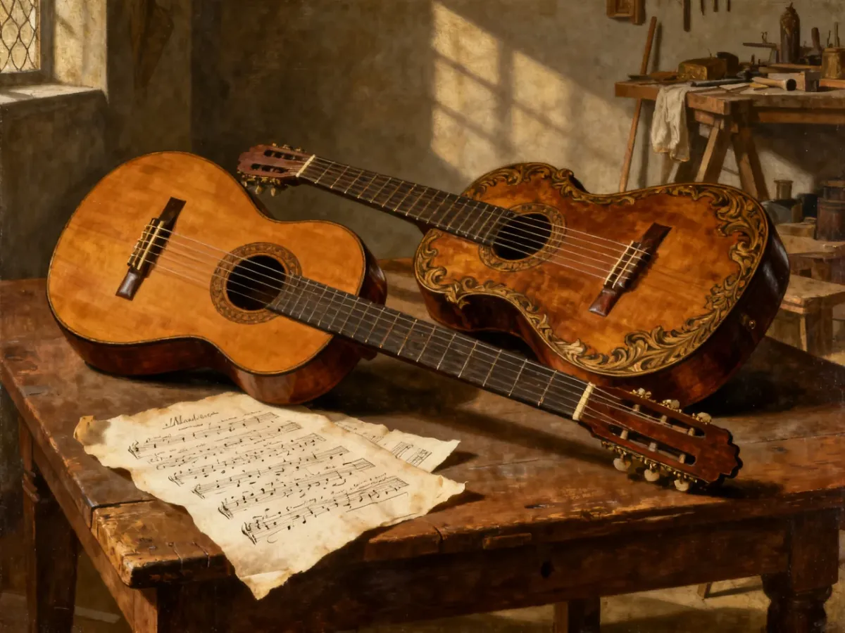 Hiszpańska vihuela i wczesna gitara barokowa w warsztacie lutniczym