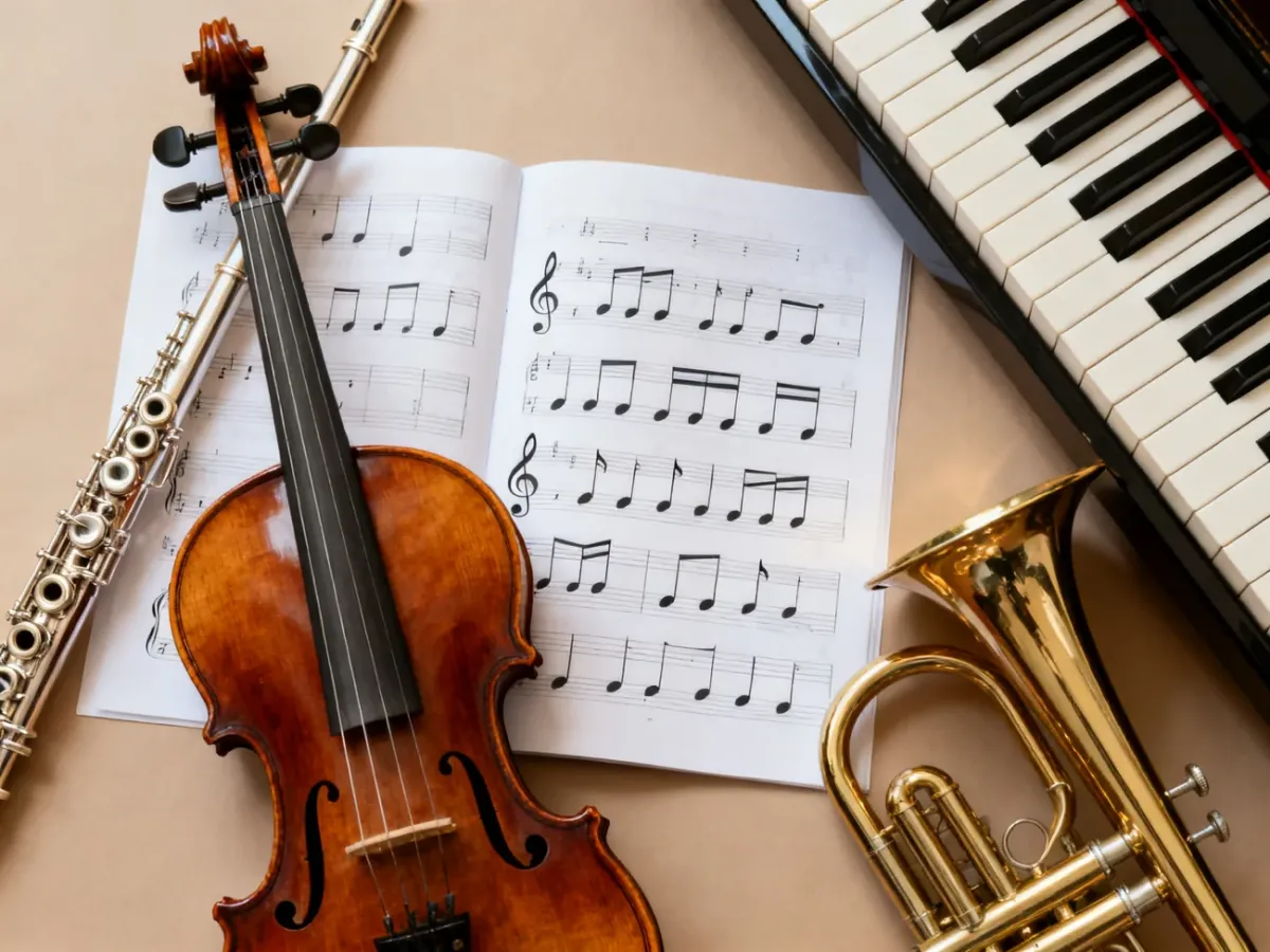 Instrumenty, w których często stosuje się klucz wiolinowy